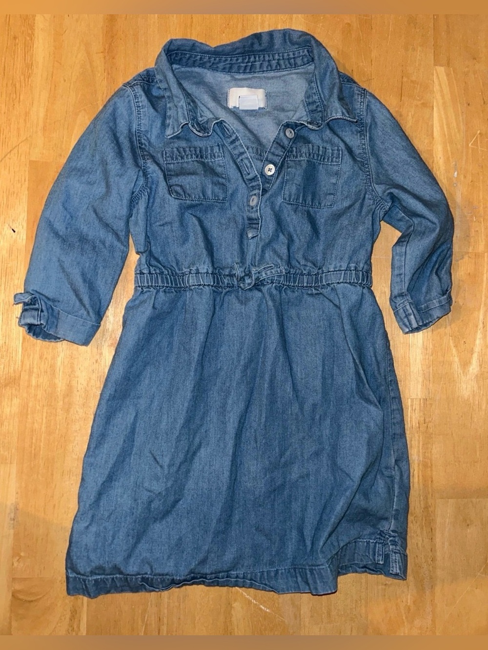 Jean /denim look 5t girls dress old navy blue country rustic